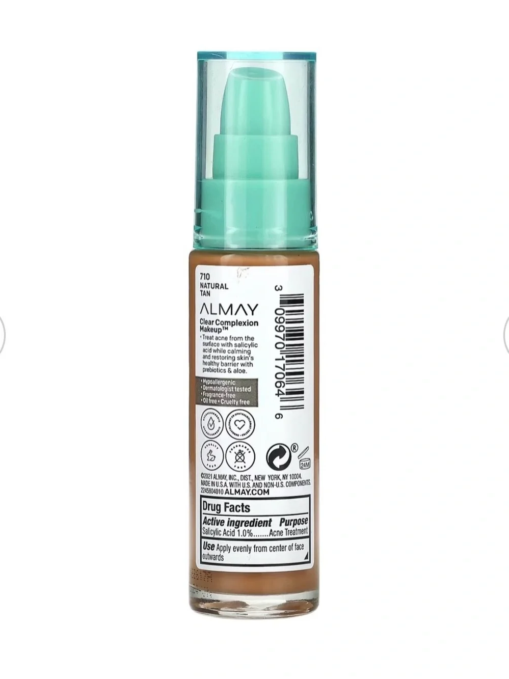 Almay Clear Complexion Makeup Liquid Foundation - Natural Tan 710